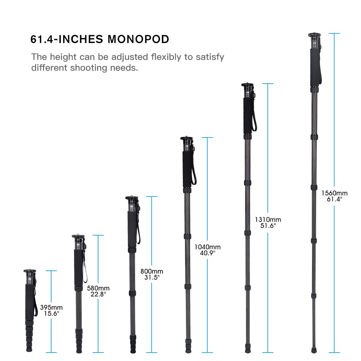 Sirui Camera Monopod Am 326M 6 Section Carbon Fiber Portable Compact Lightweight Travel Monopod